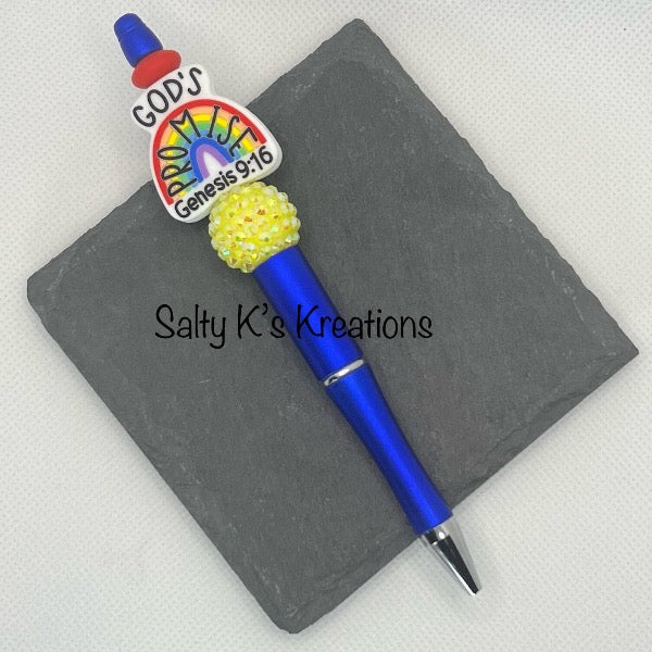 Beaded Pen - Faith - Rainbow