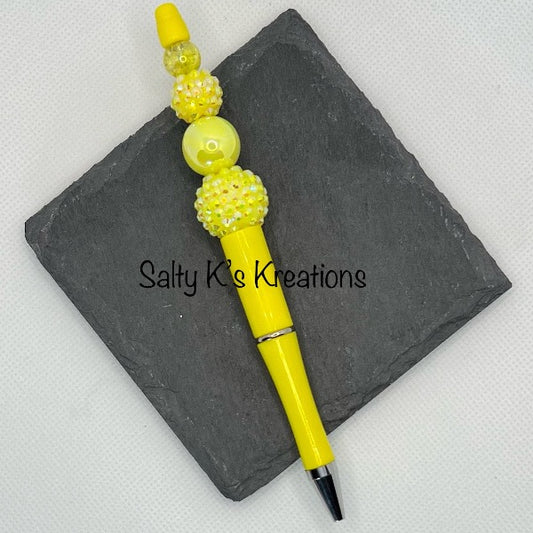 Beaded Pen - Color - Yellow