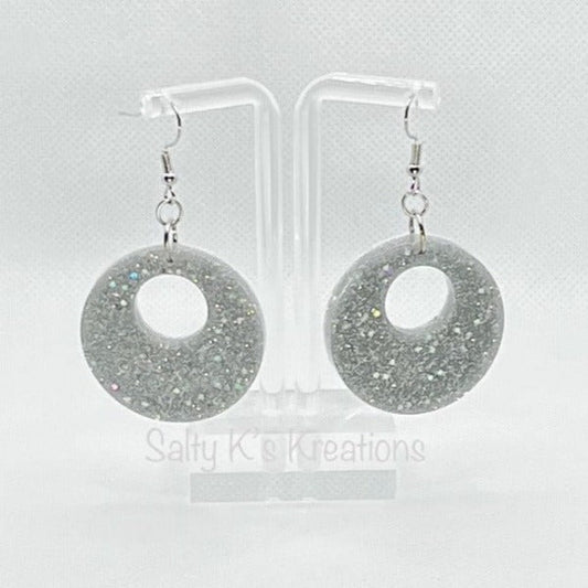 Circle - Medium - Silver Holographic Fine Glitter Mix