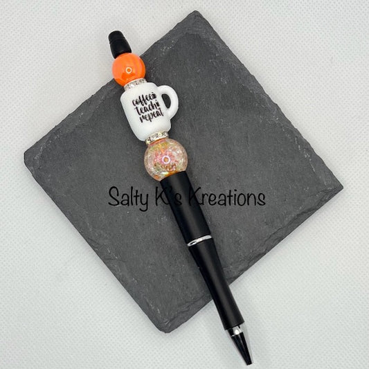 Beaded Pen - Mug - Coffee Teach Repeat