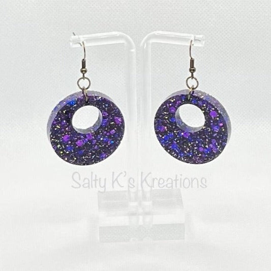 Circle - Medium - Dark Purple Holographic Chunky Glitter Mix