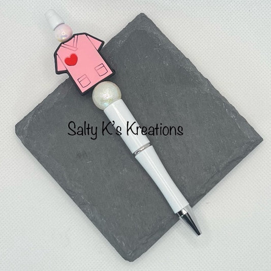 Beaded Pen - Medical - Pink