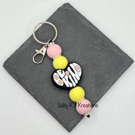 Mini Keychain - Be Kind - Black